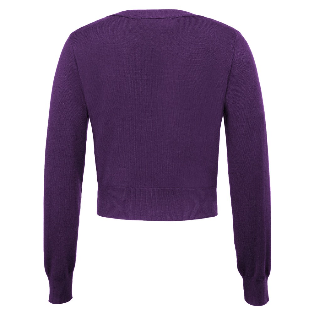 Fashion forward Knitting Coat Cardigan Women's VNeck Crop Cotton Knitwear - Picture 43 of 236