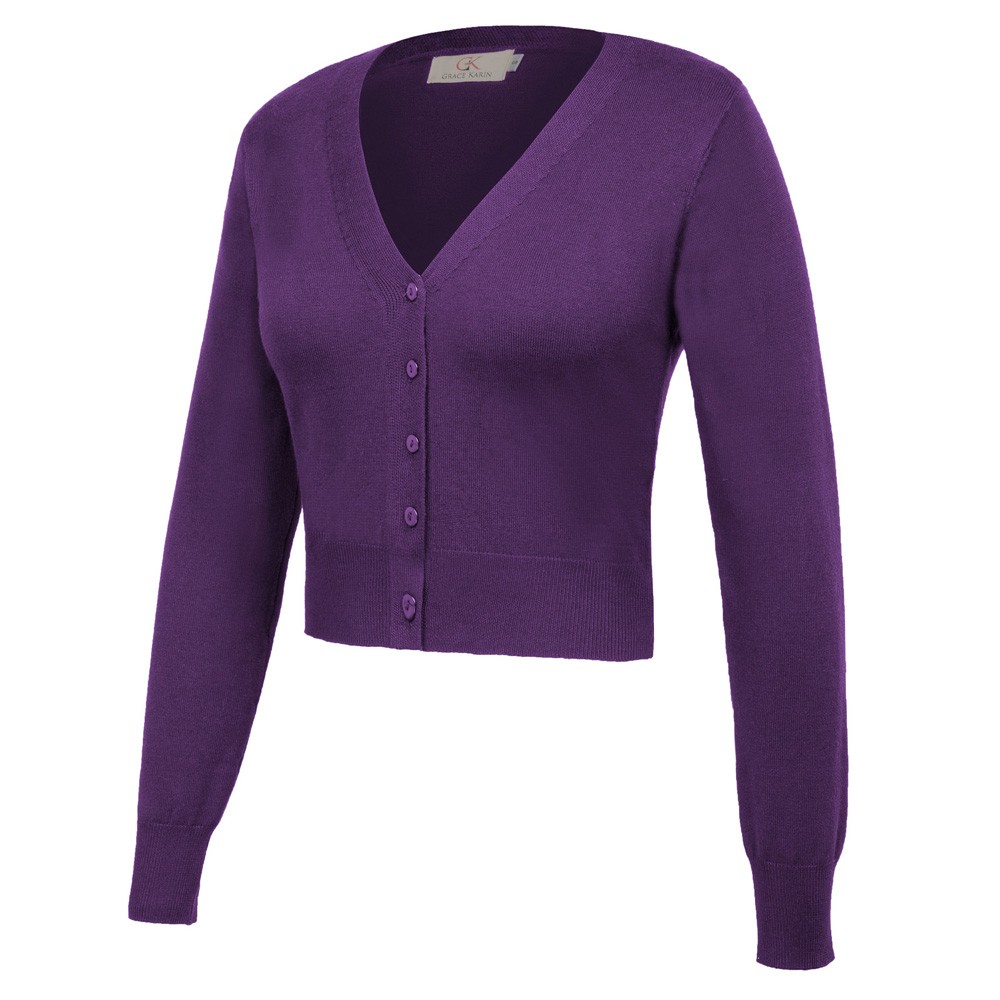 Fashion forward Knitting Coat Cardigan Women's VNeck Crop Cotton Knitwear - Picture 44 of 236