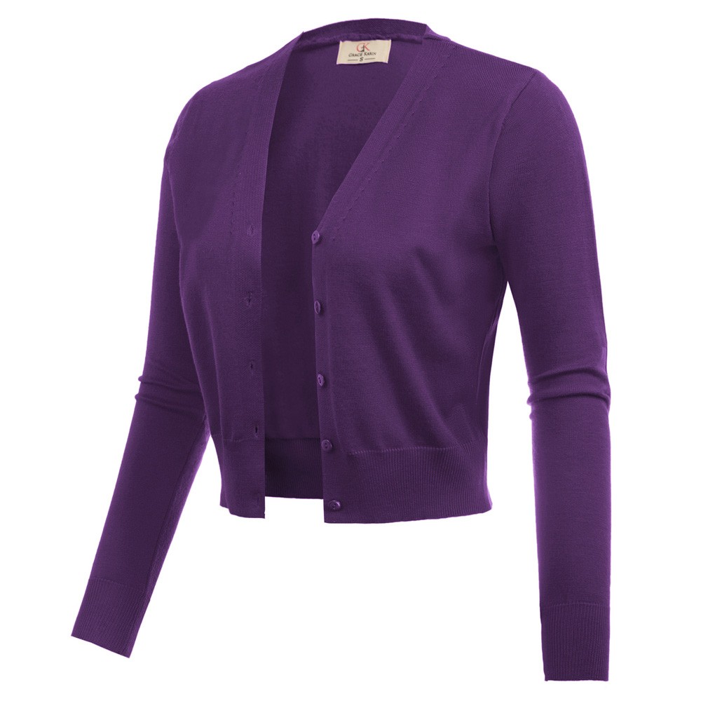Fashion forward Knitting Coat Cardigan Women's VNeck Crop Cotton Knitwear - Picture 48 of 236