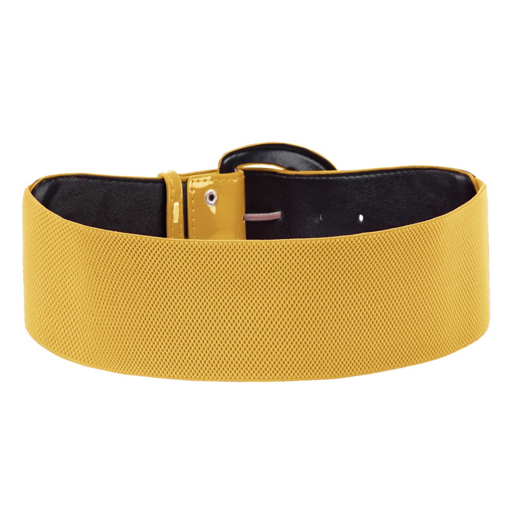 Elegant Women's Stretchy Elastic Waist Belt Wide Polyurethane Leather Band - Picture 57 of 129