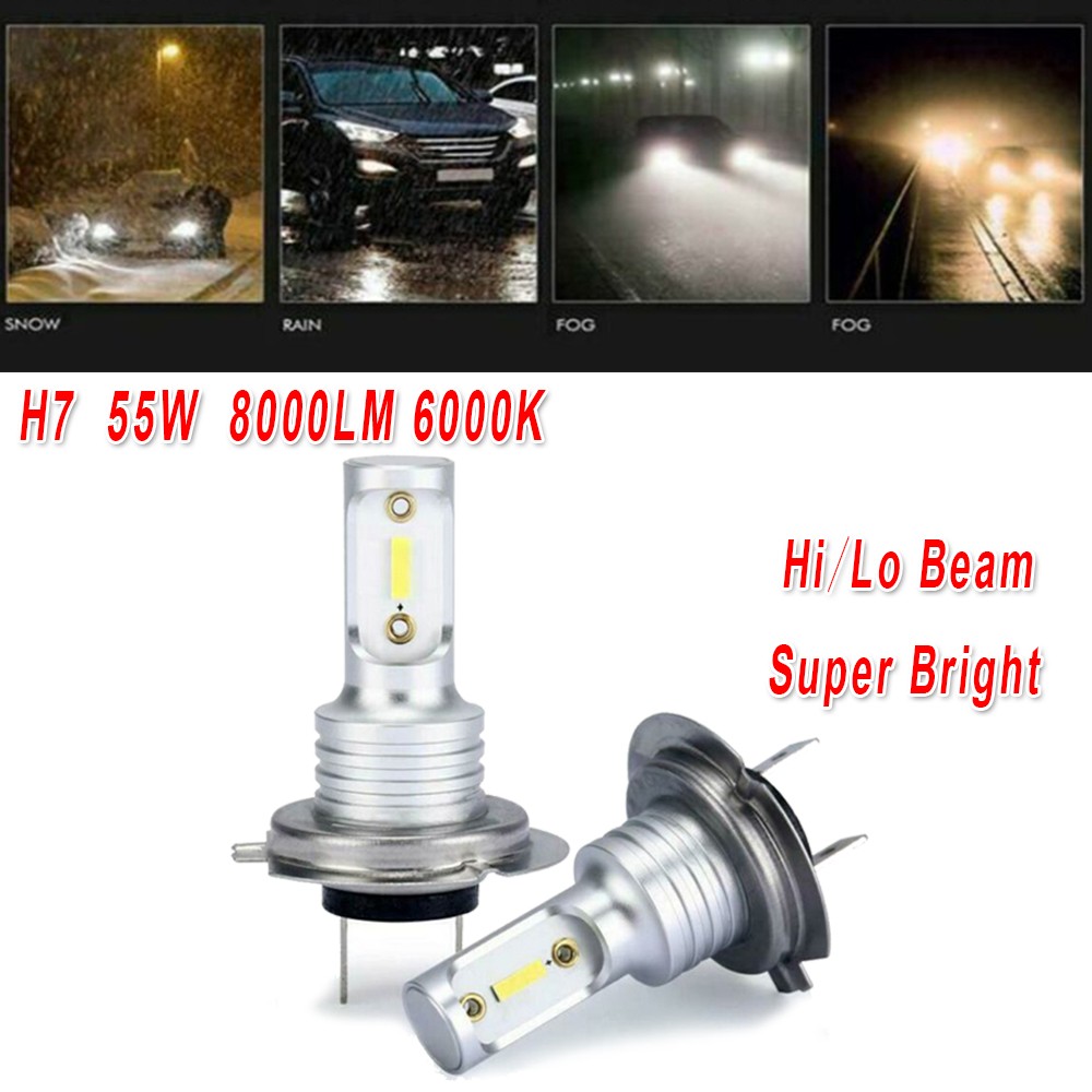 Headlight LED Headlight LED Exquisite Silver Super Bright 8000LM Xenon - Picture 1 of 12