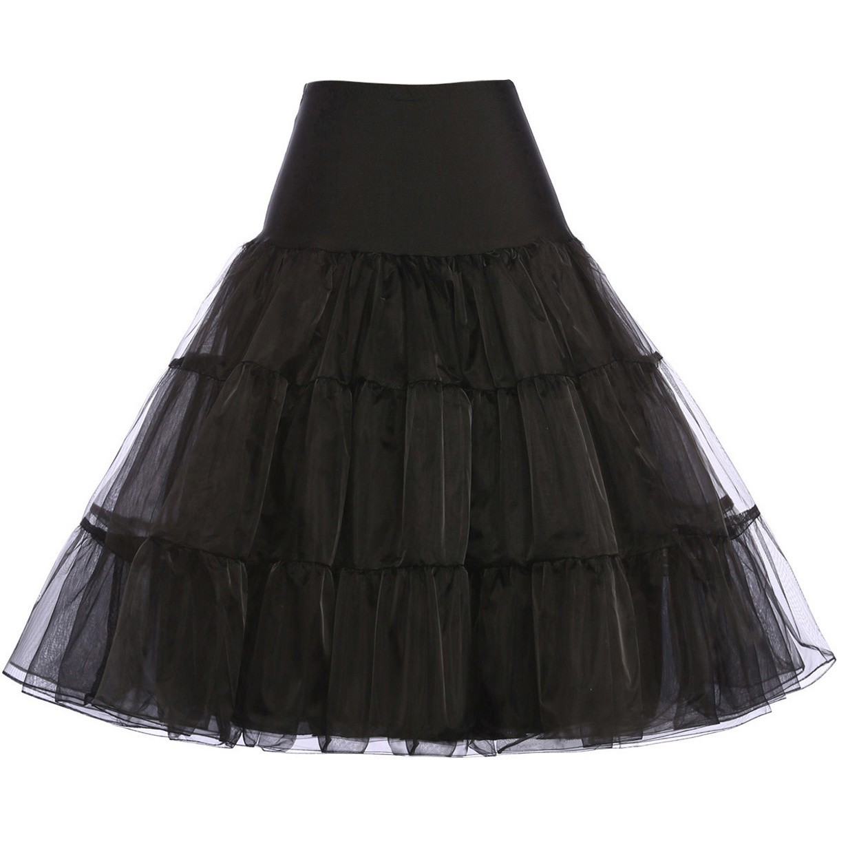 Unterrock Petticoat Hochzeitkleid Knielang Mehrfarbig Partykleid Vintage Voile - Bild 15 von 50