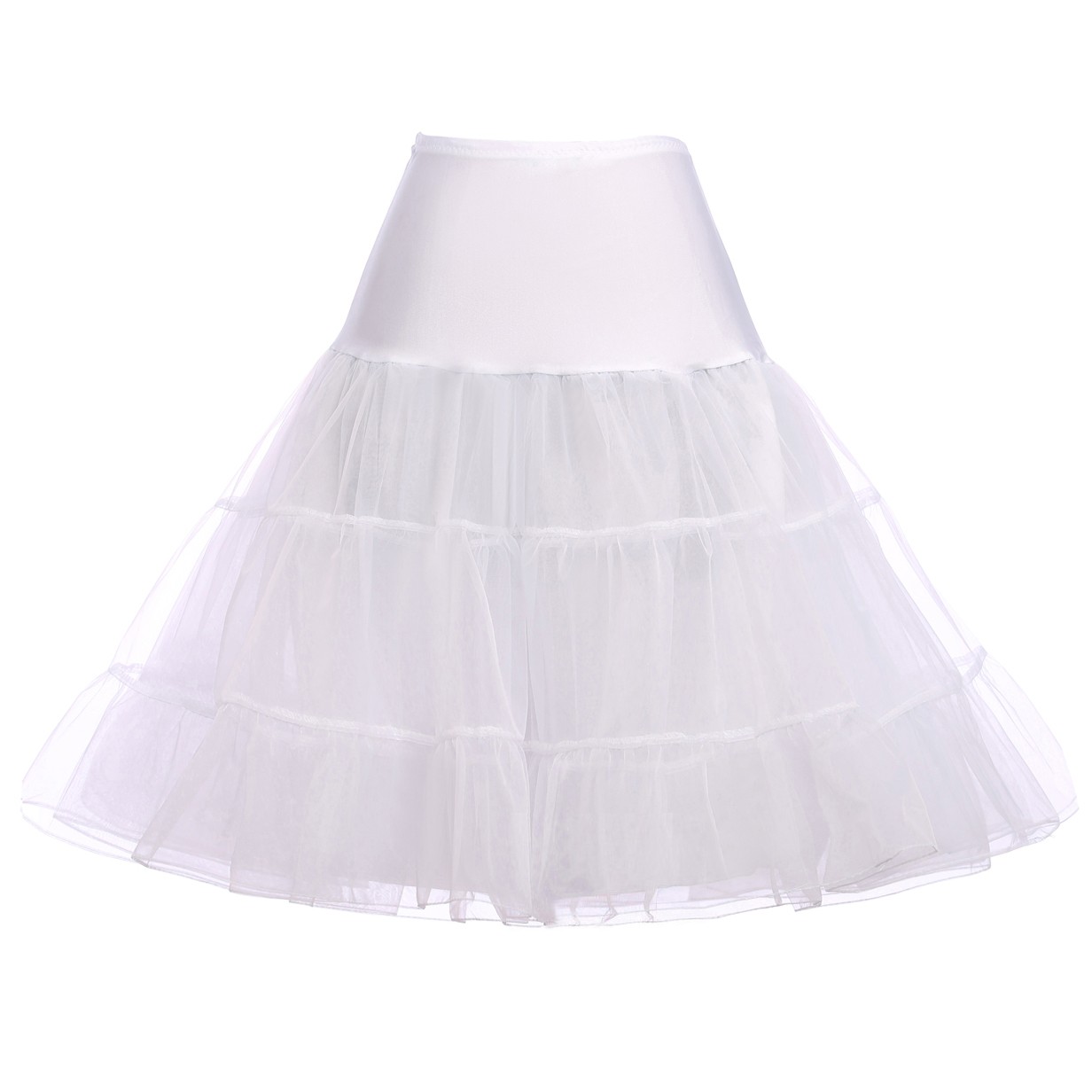 Unterrock Petticoat Hochzeitkleid Knielang Mehrfarbig Partykleid Vintage Voile - Bild 13 von 50