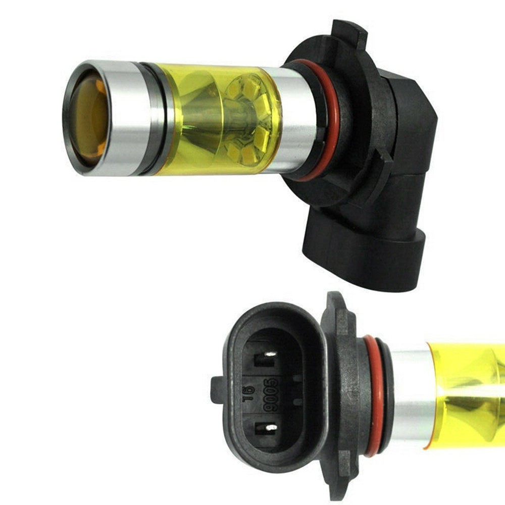 9005 H10 9145 3000K Yellow 100W LED Headlight Bulb Fog Light Lamp Part Set Kit - Picture 3 of 6