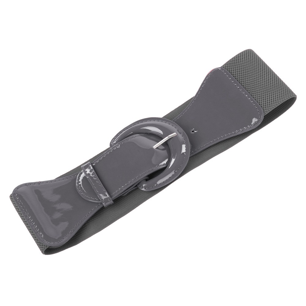 Elegant Women's Stretchy Elastic Waist Belt Wide Polyurethane Leather Band - Picture 79 of 129