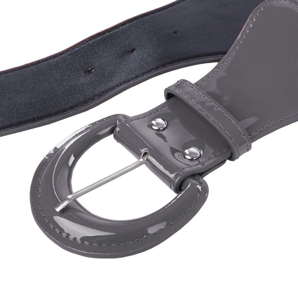 Elegant Women's Stretchy Elastic Waist Belt Wide Polyurethane Leather Band - Picture 81 of 129