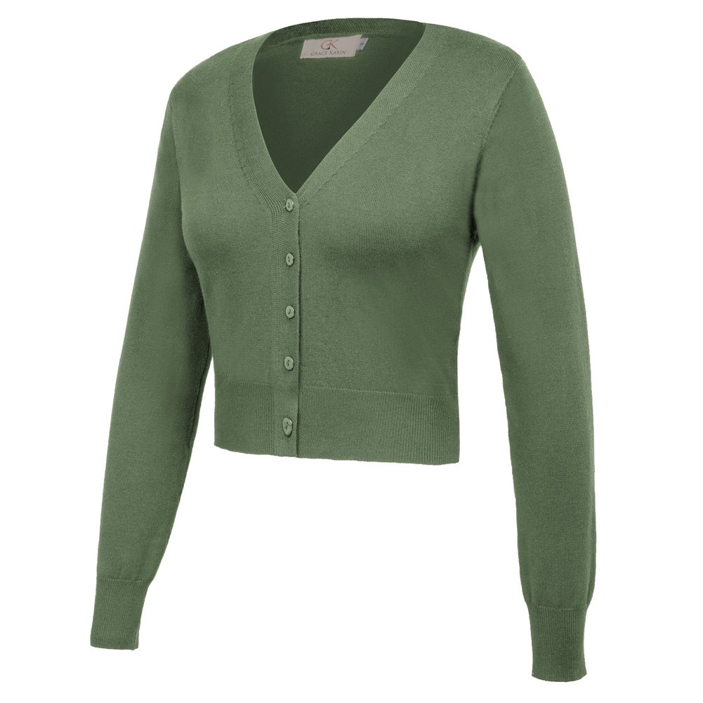 Classy V Neck Cropped Cotton Knitwear Knitting Coat Cardigan Check Your Size - Picture 56 of 236