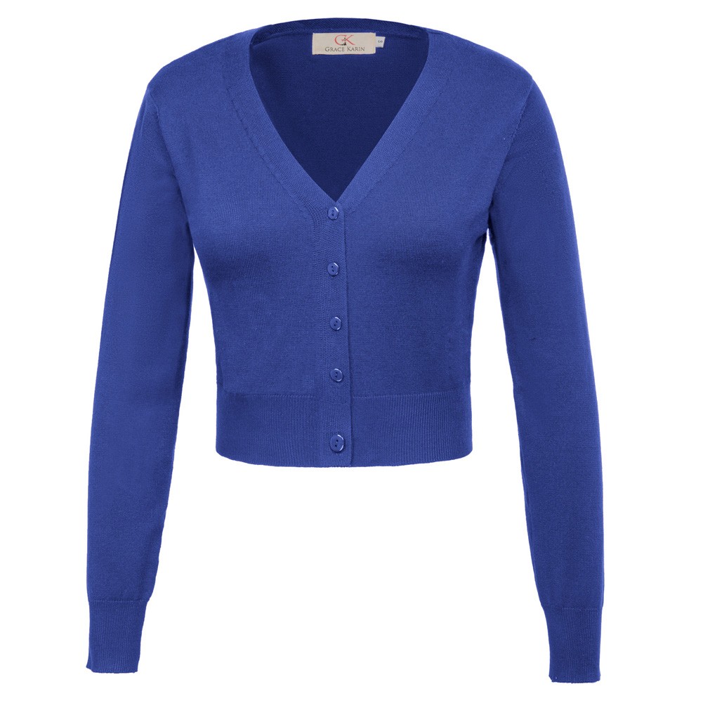 Fashion forward Knitting Coat Cardigan Women's VNeck Crop Cotton Knitwear - Picture 73 of 236