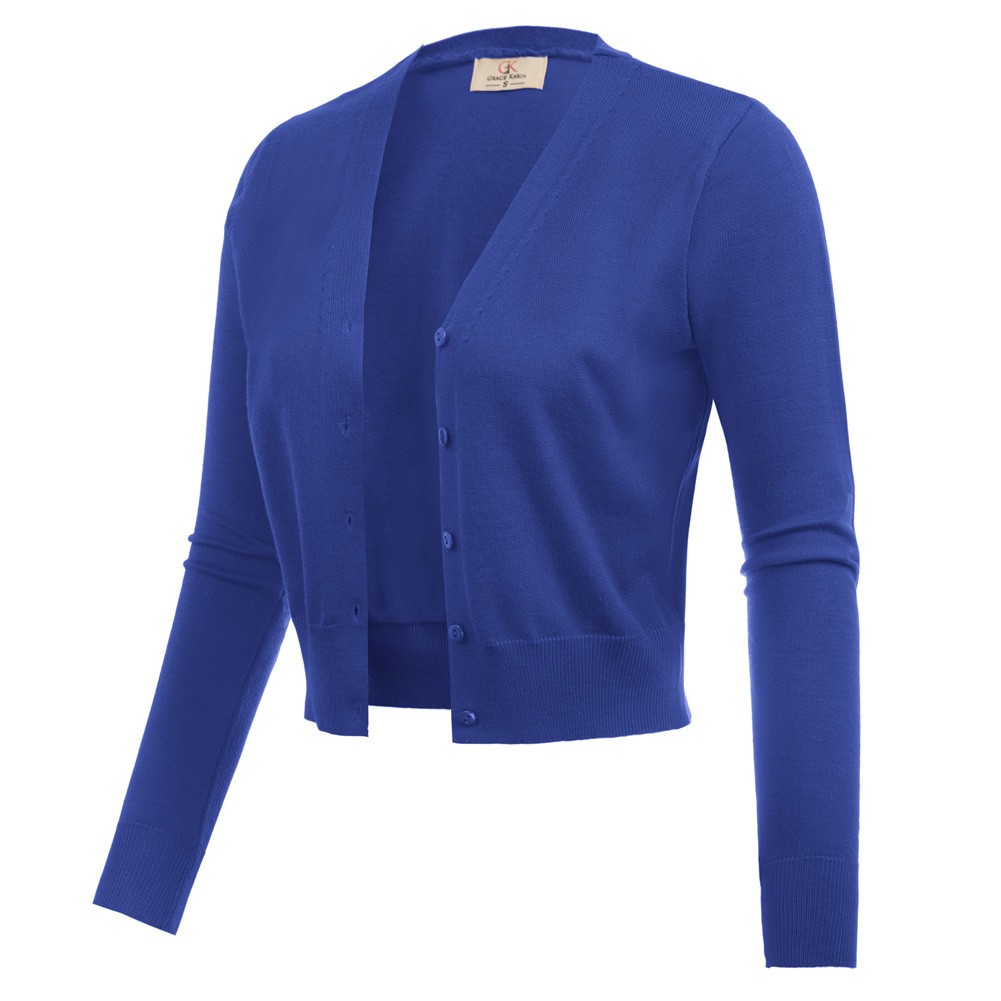 Fashion forward Knitting Coat Cardigan Women's VNeck Crop Cotton Knitwear - Picture 74 of 236