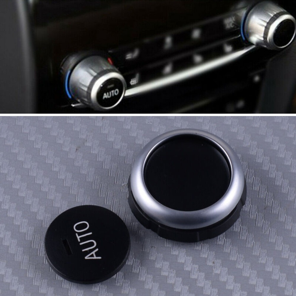 Control Button Knob Interior Black+Silver Plastic Replacement 61319393931