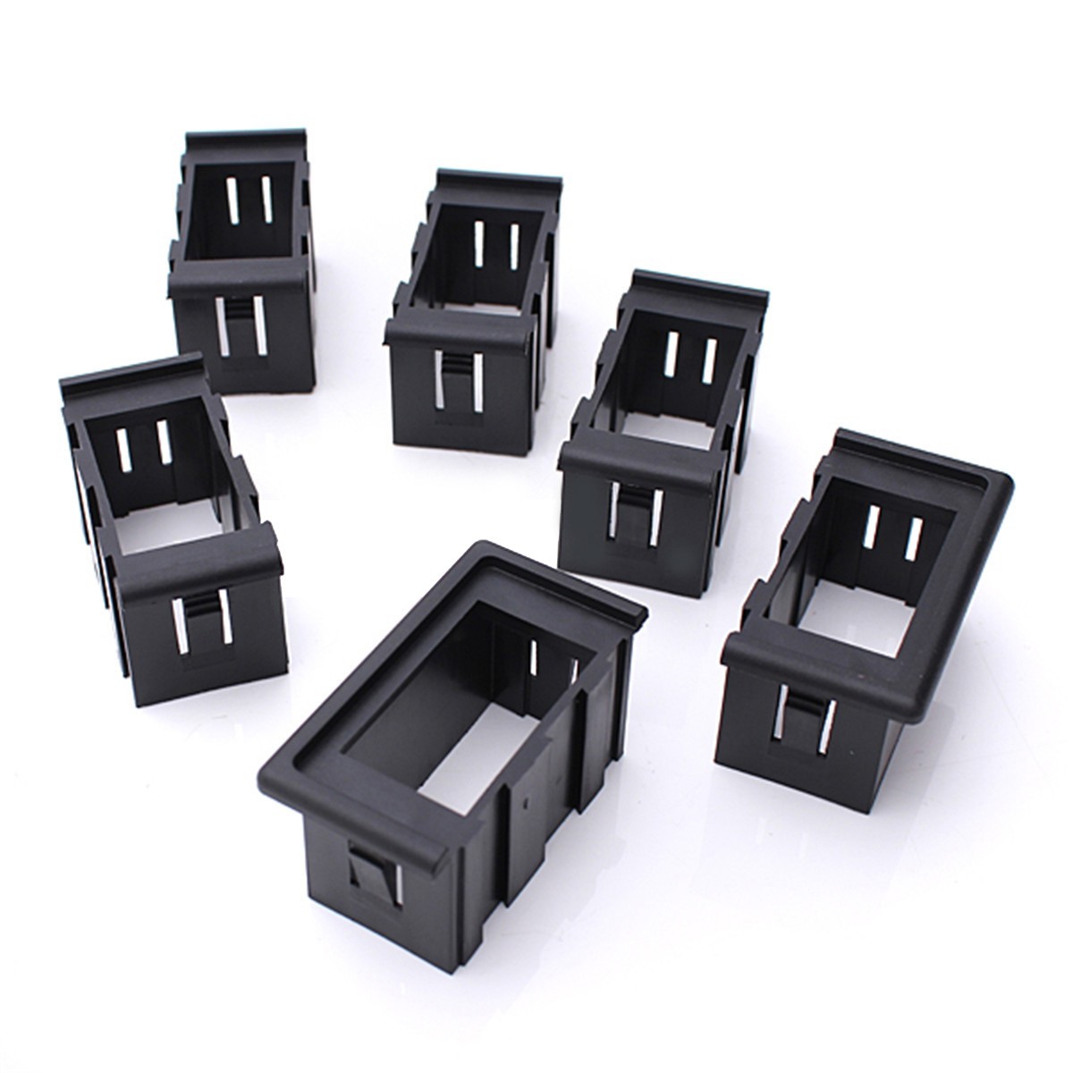 8-Slot Rocker Switch Panel Housing – Black ABS Plastic Mounting Frame For Car, Boat, SUV, ARB Carling Switches