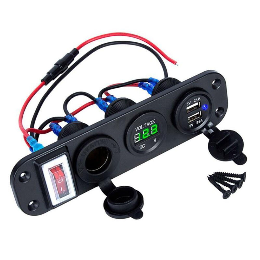 4 IN 1 Voiture Numérique Voltmètre Double Chargeur USB Allume-Cigare Douille - Photo 17 sur 21