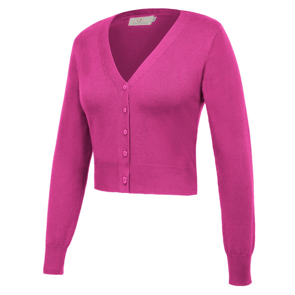 Classy V Neck Cropped Cotton Knitwear Knitting Coat Cardigan Check Your Size - Picture 140 of 236