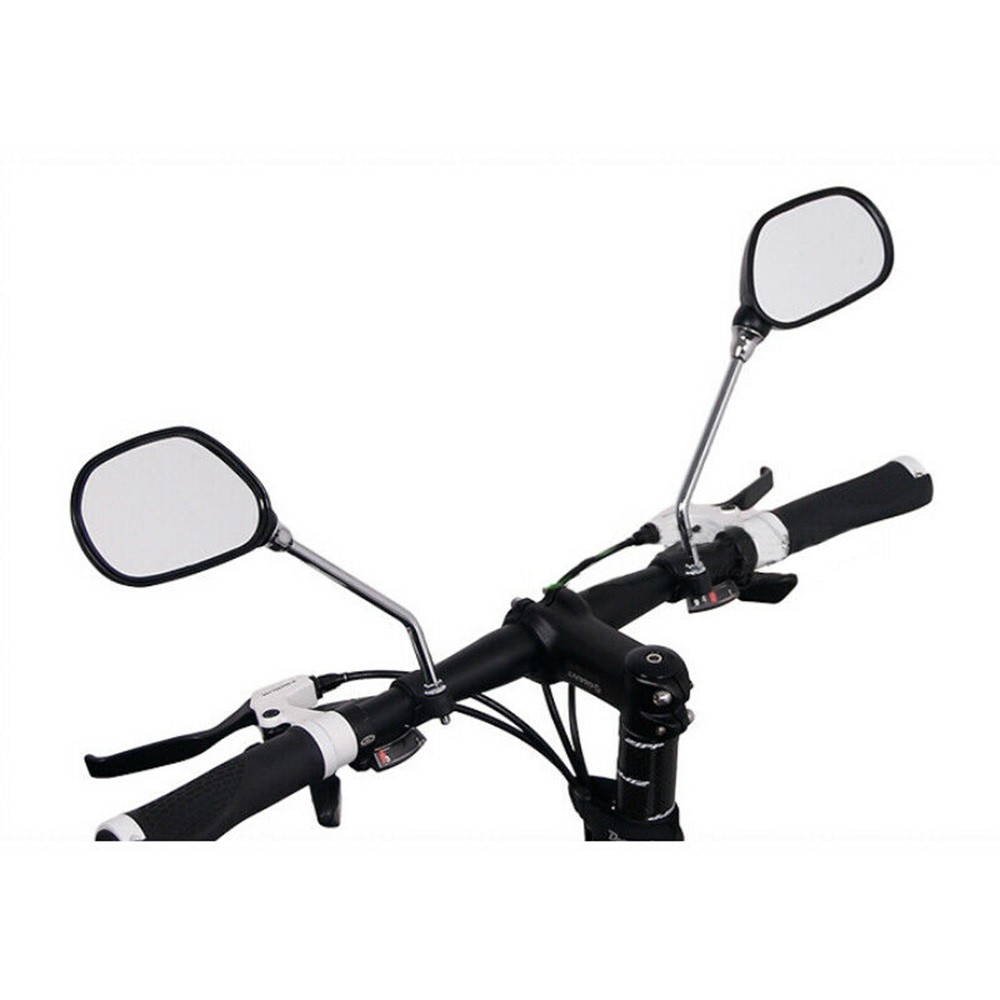 Dunlop Flexible Bicycle Rear View Mirrors (Pair) - Black, Handlebar Mount, Road Safety