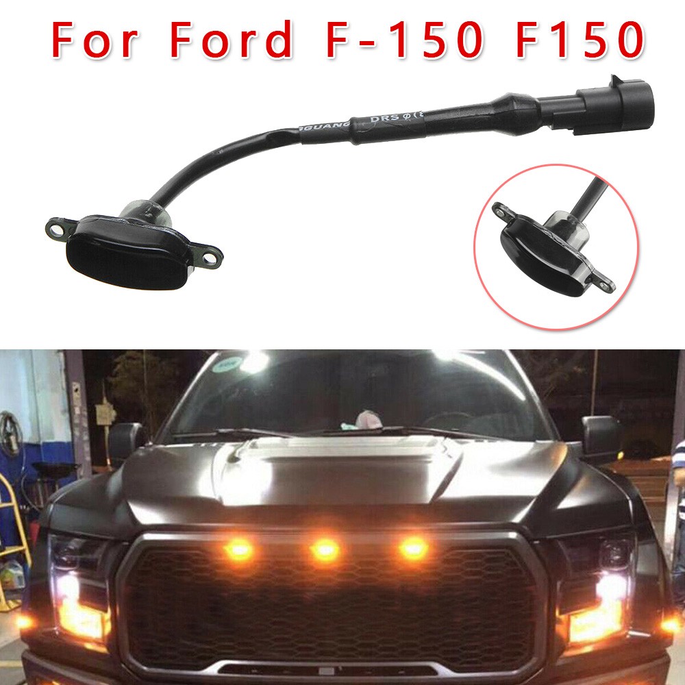 Front Grille Grill LED Light Smoke Raptor Style Lamp Amber For Ford F-150 F150 - Imagen 30 de 48