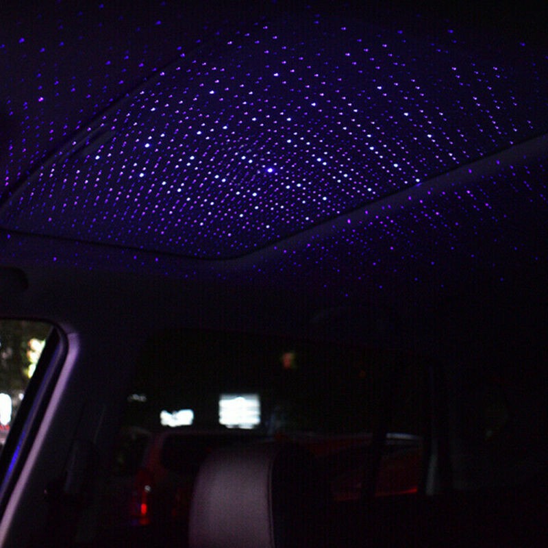 Lampe de voiture LED USB projection soldes détoiles créant une atmosphère de rêve