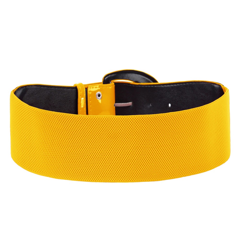 Elegant Women's Stretchy Elastic Waist Belt Wide Polyurethane Leather Band - Picture 61 of 129
