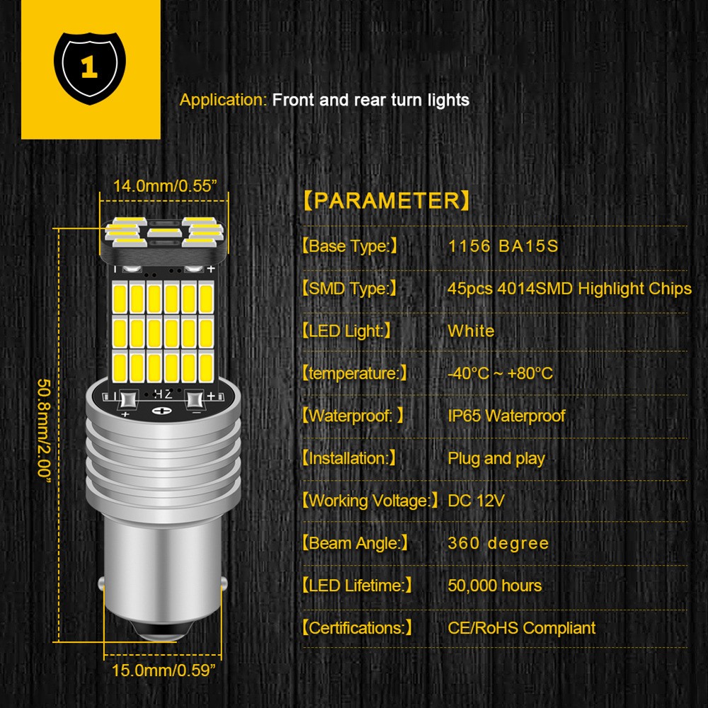 LED Light LED Light Long Life Super Bright LEDs 12V DC 2pcs 40 6500K Xenon White - Picture 12 of 12