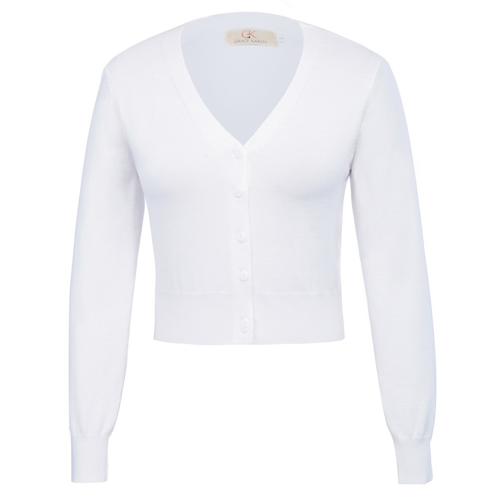 Classy V Neck Cropped Cotton Knitwear Knitting Coat Cardigan Check Your Size - Picture 153 of 236