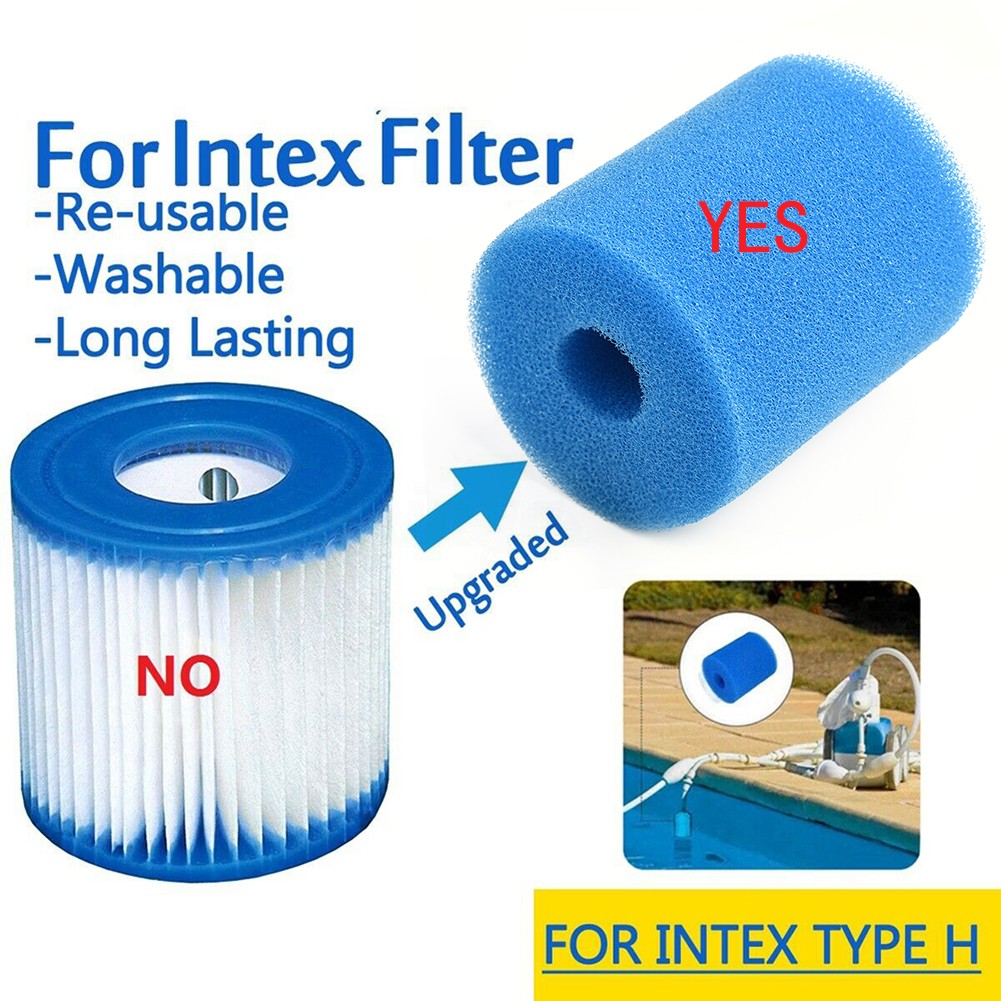 4 éponges Filtrantes Type A Pour Piscine/spa - Diamètre 100 Mm, Longueur 200 Mm, Lavables Et Réutilisables