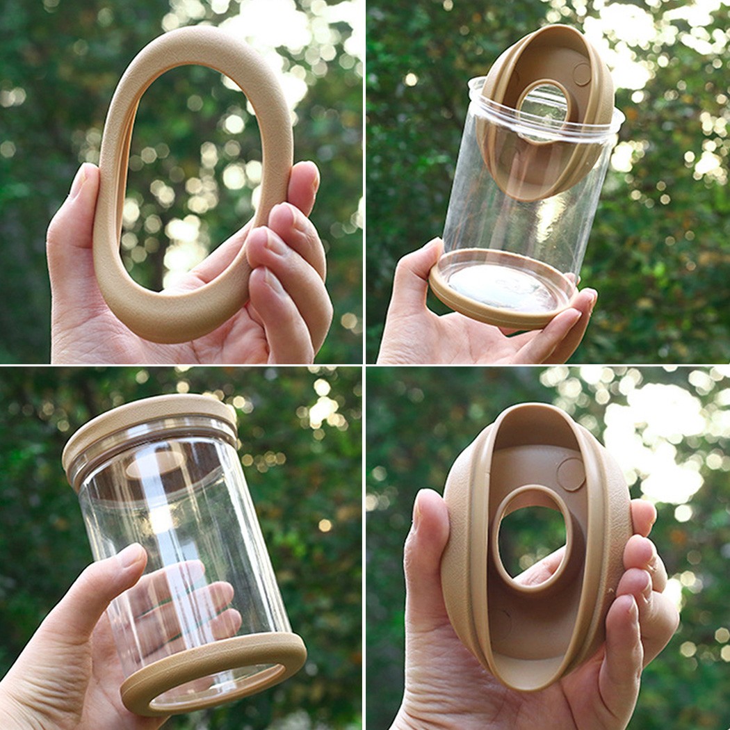 2x Selbstbewässernde Blumentöpfe Aus PET – Transparent, In Fuji-Form, Für Kleine Pflanzen