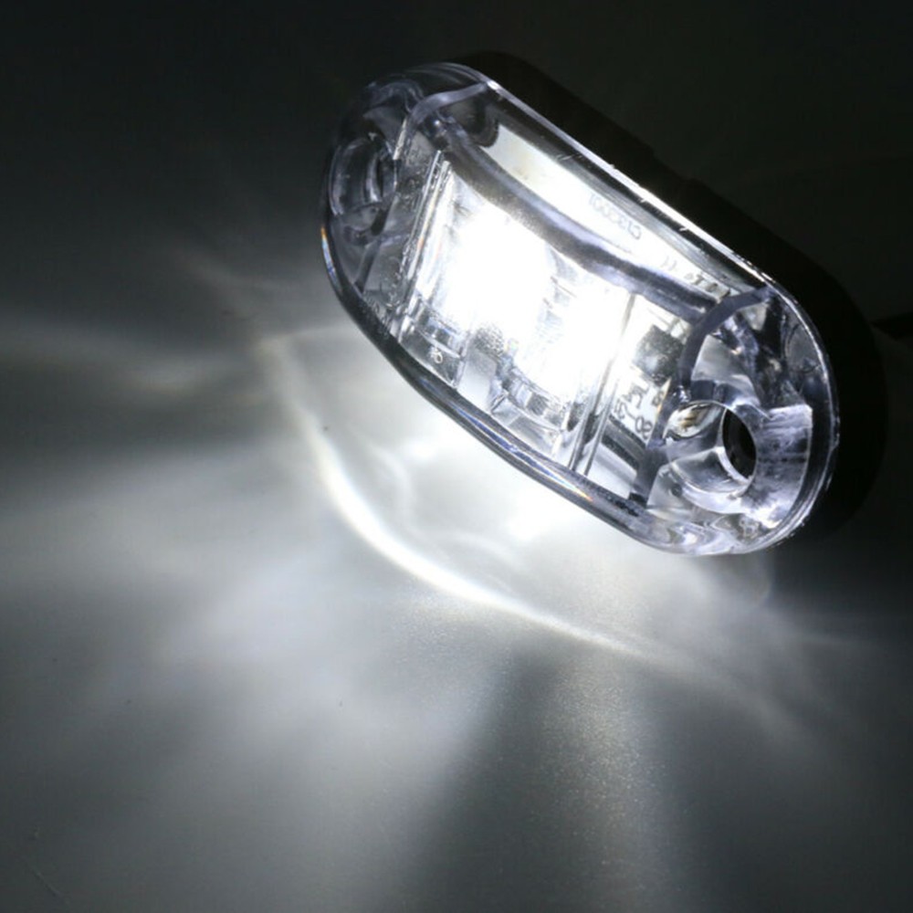 4pcs LED Side Marker Light White Lamp 12V-24V DC Car Truck Van Trailer Boat Side - Picture 41 of 42