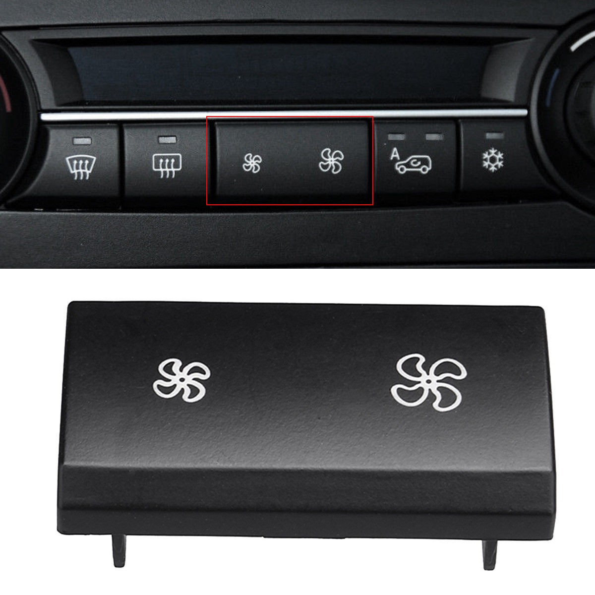 BWM Compatible A/C Heater Control Replacement Fan Speed Button in Black - Picture 11 of 12
