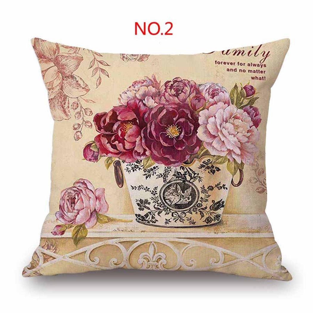 Pillow Case Pillow Cover Flower Green Leaves Home Decor Living Room Plant - Picture 26 of 50