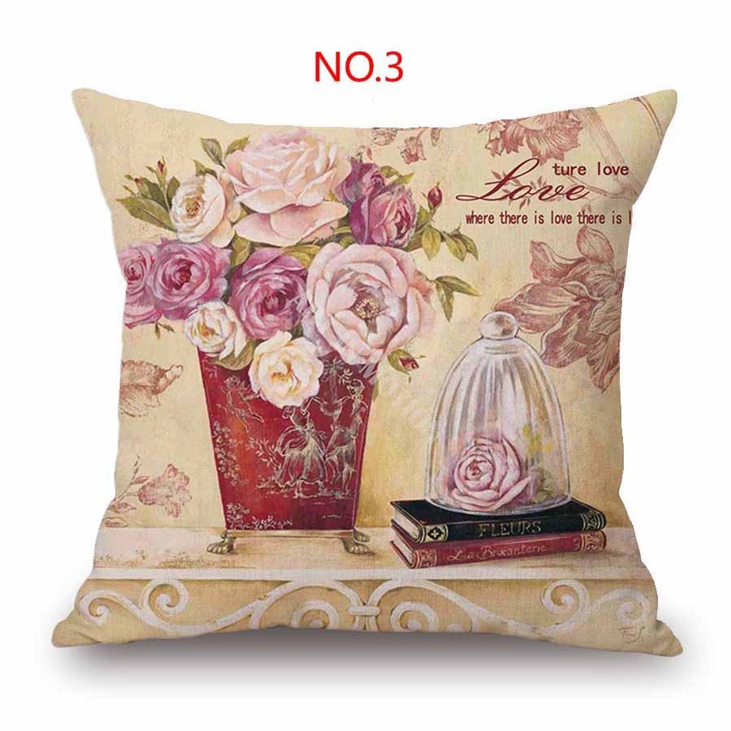 Pillow Case Pillow Cover Flower Green Leaves Home Decor Living Room Plant - Picture 27 of 50