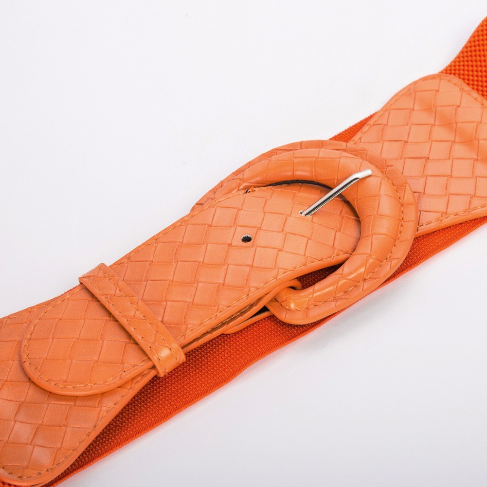 Elegant Women's Stretchy Elastic Waist Belt Wide Polyurethane Leather Band - Picture 95 of 129