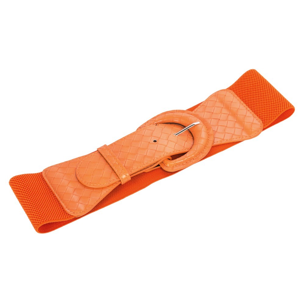 Elegant Women's Stretchy Elastic Waist Belt Wide Polyurethane Leather Band - Picture 96 of 129