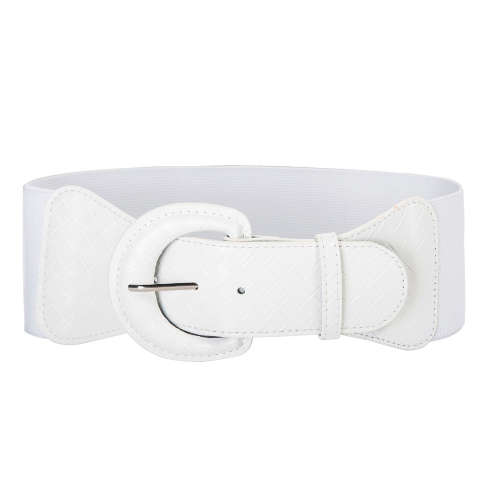 Elegant Women's Stretchy Elastic Waist Belt Wide Polyurethane Leather Band - Picture 88 of 129
