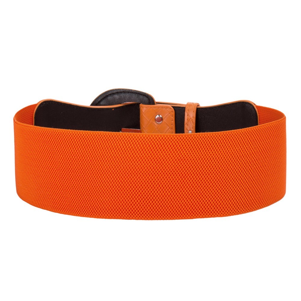 Elegant Women's Stretchy Elastic Waist Belt Wide Polyurethane Leather Band - Picture 94 of 129