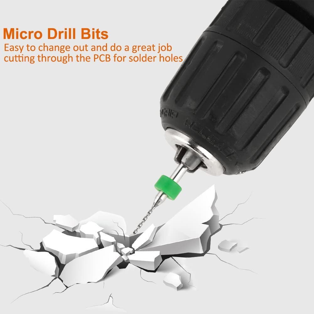 New Practical PCB Drill Bit Mini 10* 10PCS 10x Accessories Drill Bits Kit - Picture 23 of 23
