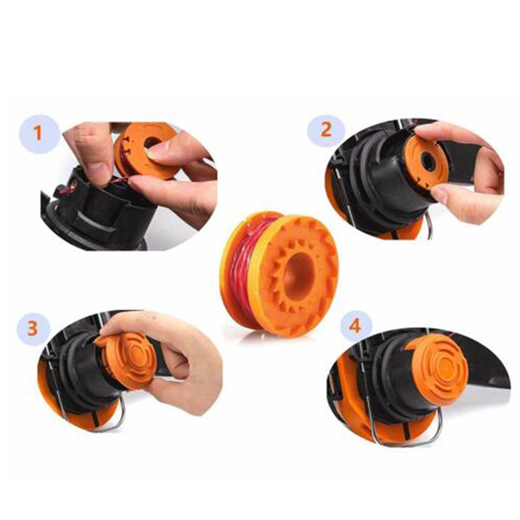 3 Bobine & Ligne Pour for Mgtp 18Li (18v Lithium-Ion sans Fil Tondeuse) Perco - Zdjęcie 7 z 11