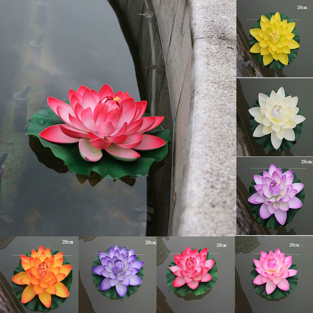 Floating Artificial Lily Pads for Home and Garden Soft Leaf Base Fade resistant - Bild 1 von 15