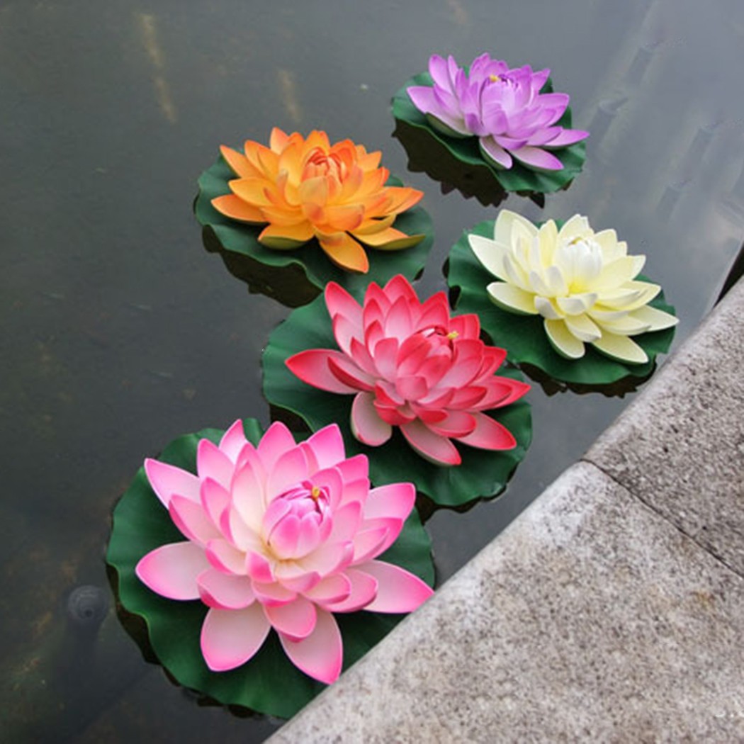 Floating Artificial Lily Pads for Home and Garden Soft Leaf Base Fade resistant - Bild 2 von 15