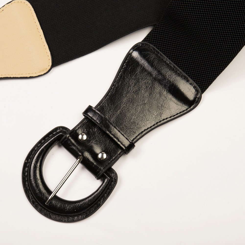 Elegant Women's Stretchy Elastic Waist Belt Wide Polyurethane Leather Band - Picture 118 of 129