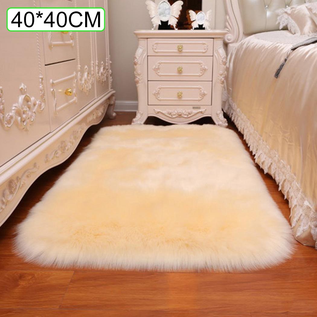 Quadratischer künstlicher Wollteppich für Esszimmer Wohnzimmer bequem und weic - Picture 12 of 26