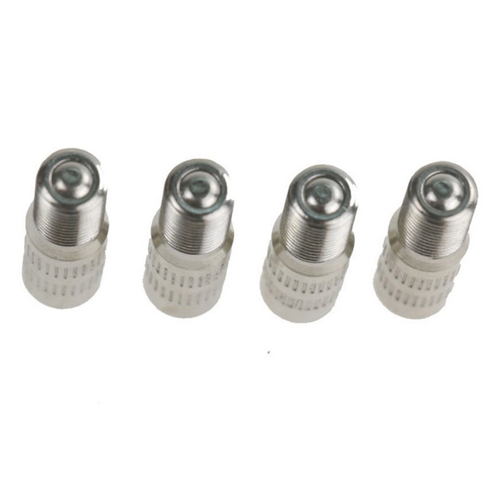New Quality Valve Stem Extensions Brass Cap Extender Screw-On Silver Tone - Picture 9 of 12