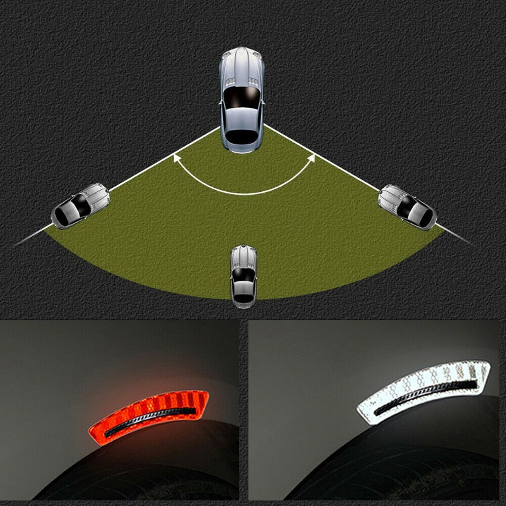 Reflective Car Stickers Accessories Car Decals Epoxy + Carbon Fiber Red - Picture 4 of 9