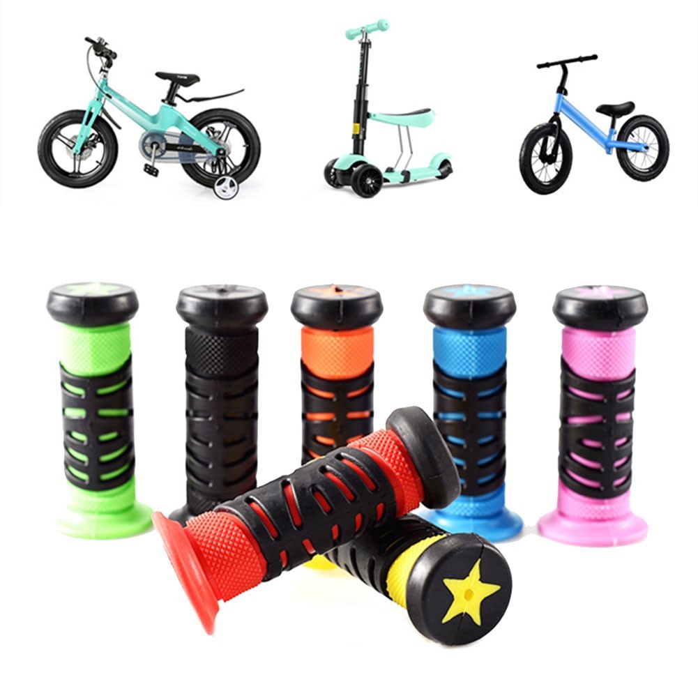 Poignées De Vélo Enfant XLC – En Kraton, Antidérapantes, Avec Protection Anti-chocs, Poids 180 G