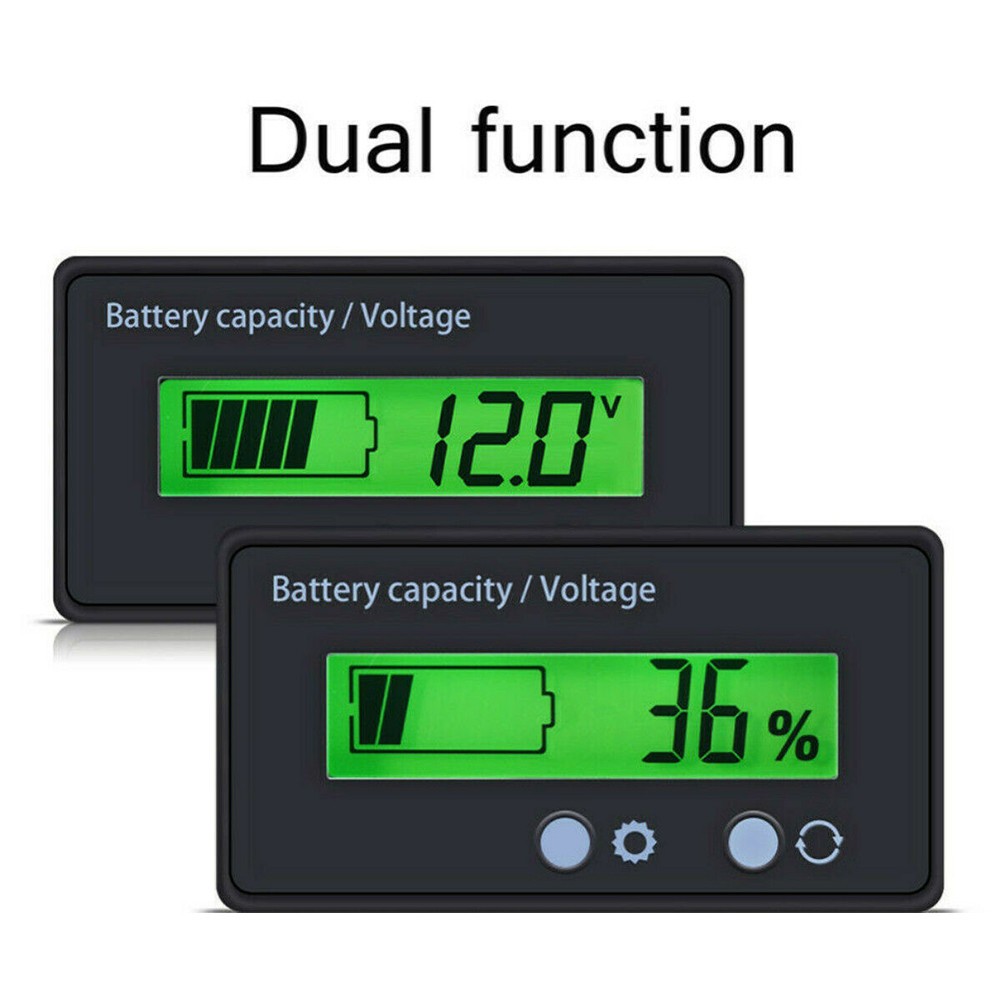 Accurate LCD Voltmeter Ammeter Capacity Monitor Easy Installation