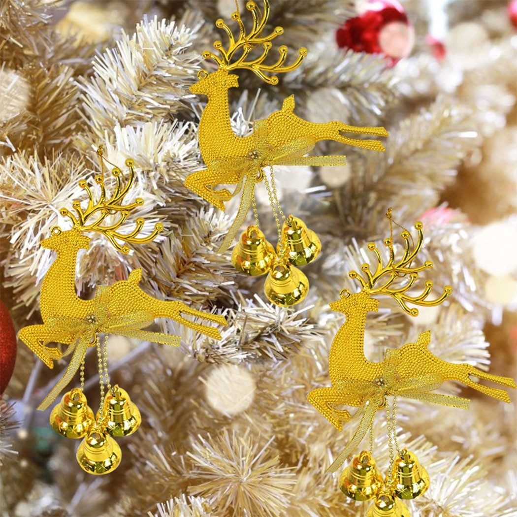2021 Neu Elch Weihnachtsdeko PVC Rentier Silber Weihnachtsschmuck Gold - Bild 15 von 35