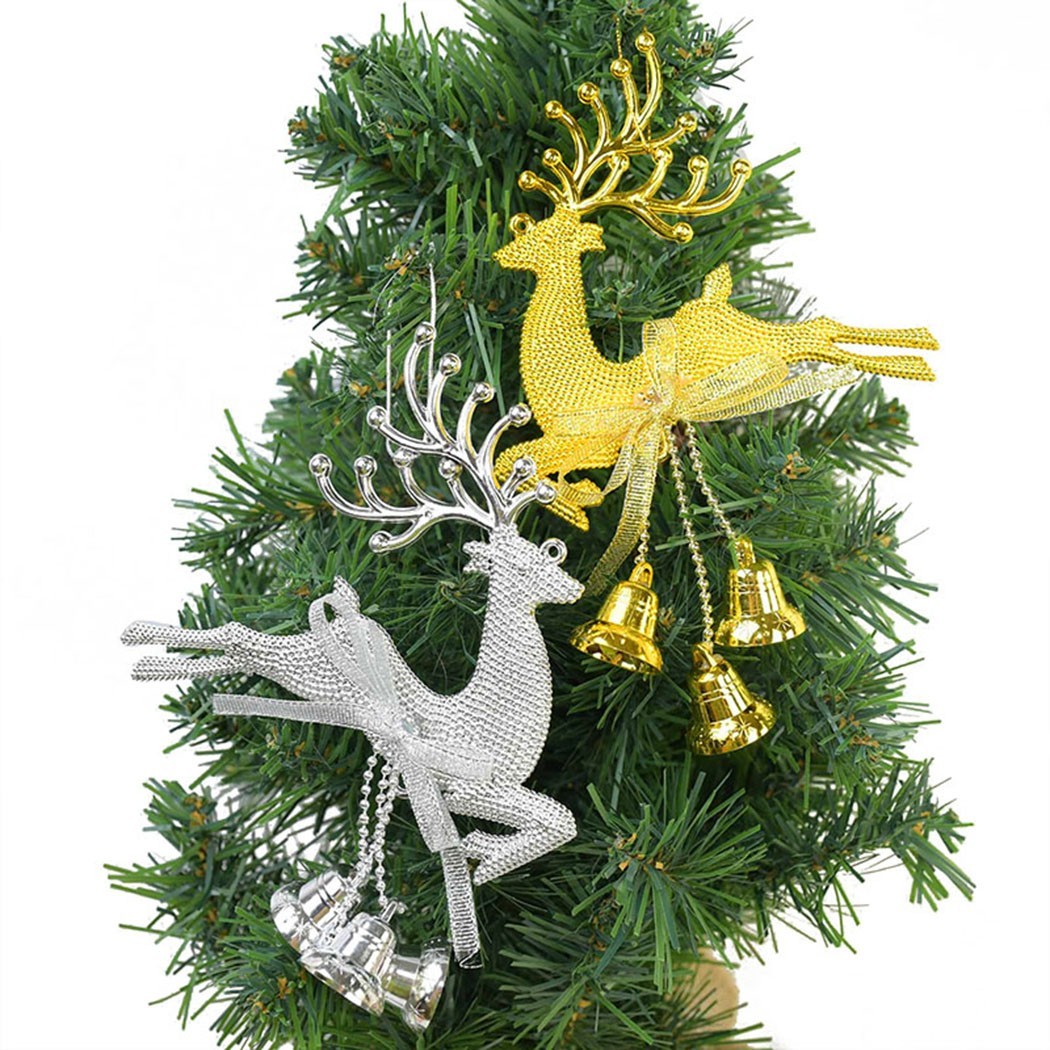 2021 Neu Elch Weihnachtsdeko PVC Rentier Silber Weihnachtsschmuck Gold - Bild 28 von 35