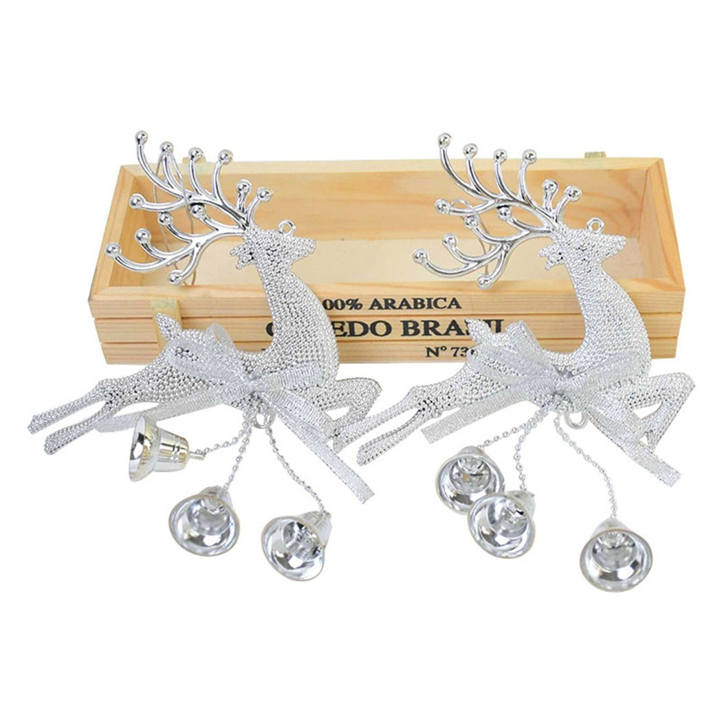 2021 Neu Elch Weihnachtsdeko PVC Rentier Silber Weihnachtsschmuck Gold - Bild 29 von 35