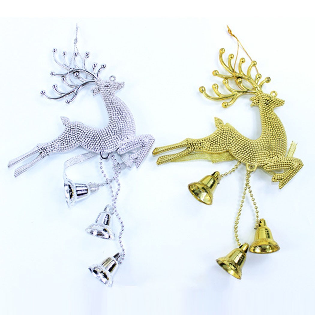 2021 Neu Elch Weihnachtsdeko PVC Rentier Silber Weihnachtsschmuck Gold - Bild 31 von 35