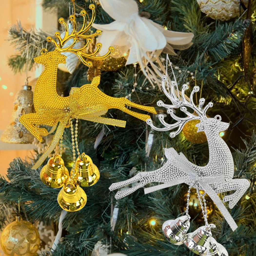 2021 Neu Elch Weihnachtsdeko PVC Rentier Silber Weihnachtsschmuck Gold - Bild 14 von 35