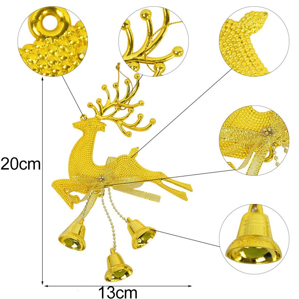 2021 Neu Elch Weihnachtsdeko PVC Rentier Silber Weihnachtsschmuck Gold - Bild 24 von 35