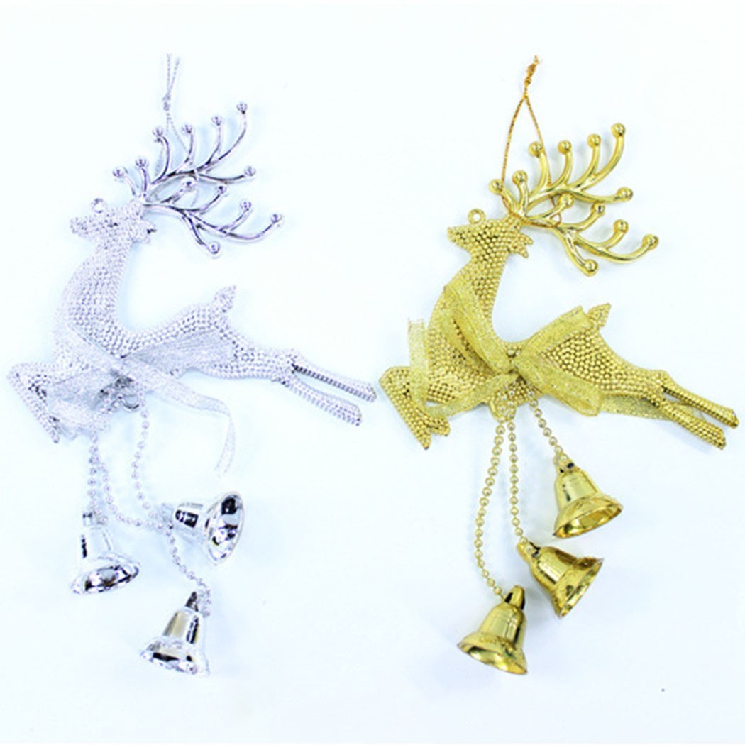 2021 Neu Elch Weihnachtsdeko PVC Rentier Silber Weihnachtsschmuck Gold - Bild 32 von 35